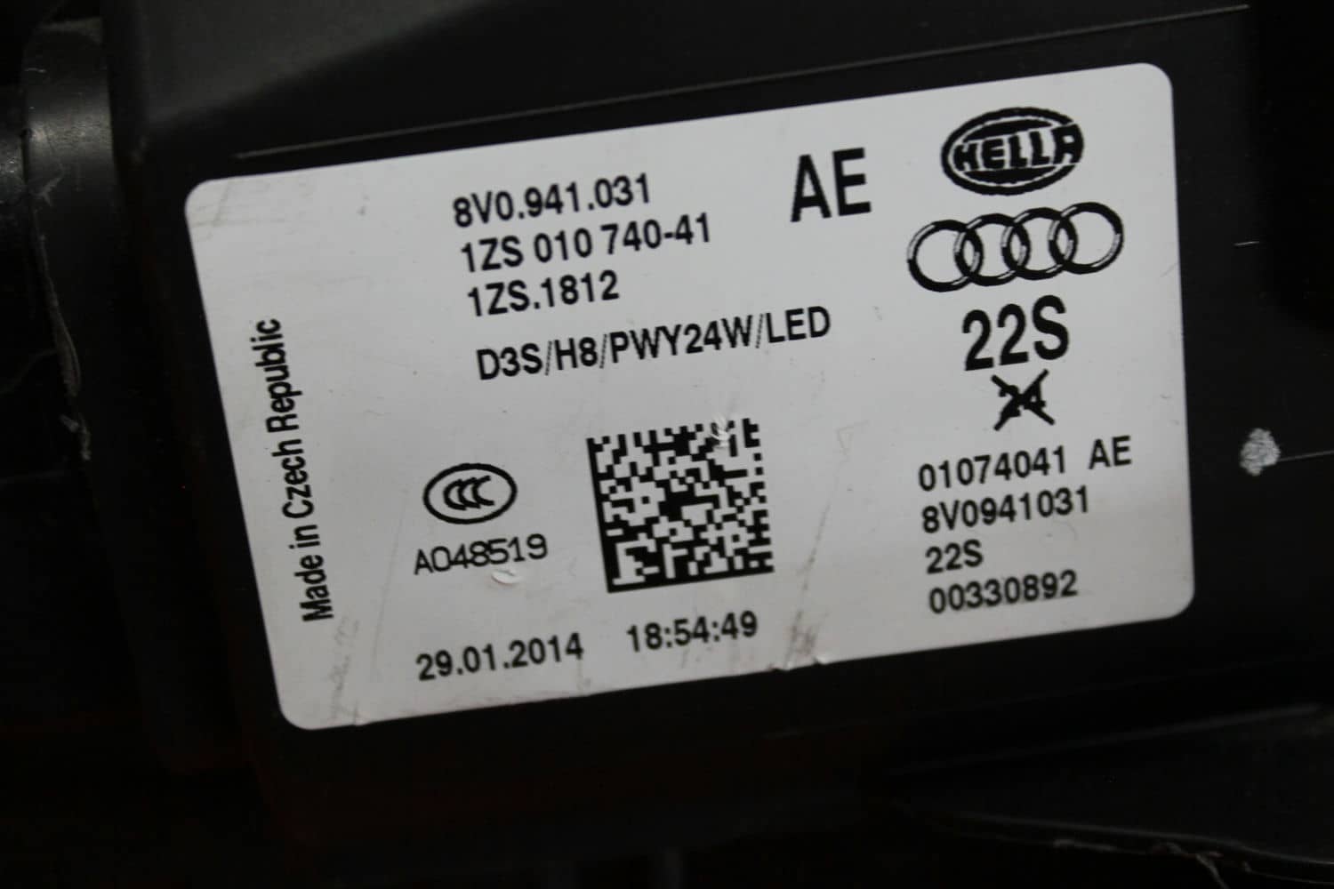 Audi A3 AUDİ A3 XENON ADAPTİF SOL FAR 2012-15